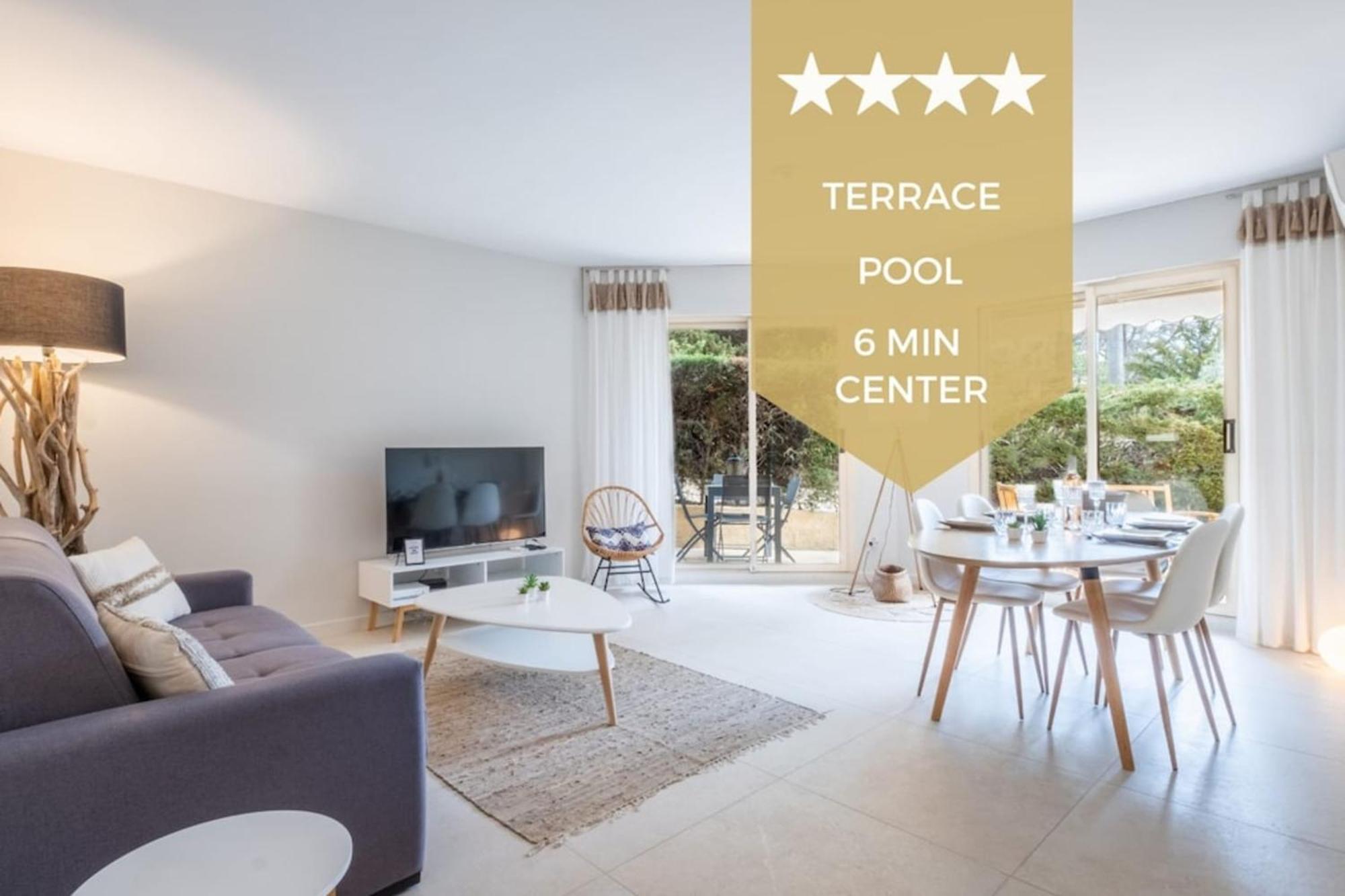3P Garden-Level Apartment Residence With Pool Cannes Exterior photo